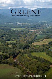 Rolling farmland with mountain views in Greene County.